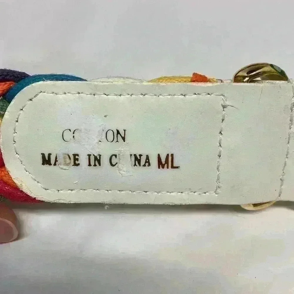 In good condition vintage rainbow woven belt 38 inches long - Picture 3 of 3